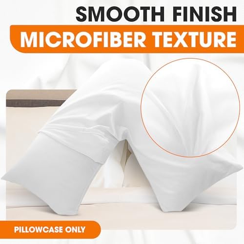 Cheer Collection Down Alternative V Pillowcase – Soft V-Shaped Pillow Cover - Image 5
