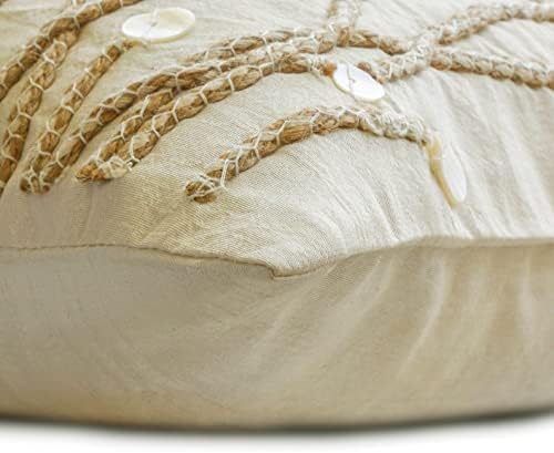 The HomeCentric 12x22 inch Lumbar Pillow Cover, Ivory Lumbar Pillow Cover - Image 2