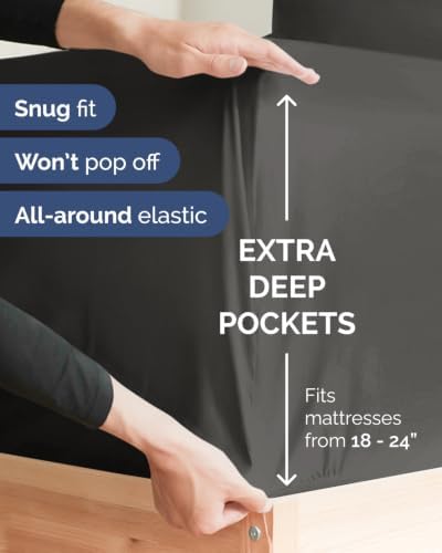 CGK Linens Extra Deep Flex Top Split Head King Fitted Sheet Only - Image 2