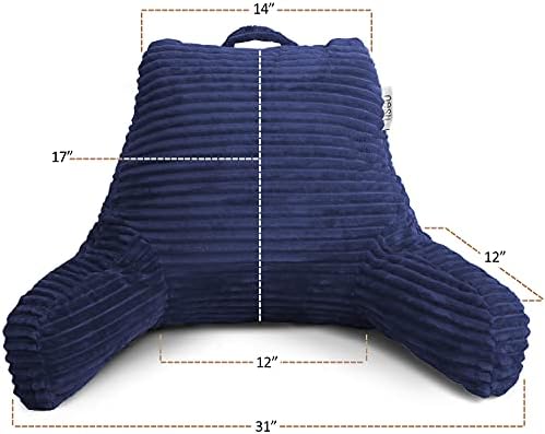 Nestl Reading Pillow with Shredded Memory Foam, Luxe Cut Plush Back Pillow - Image 2