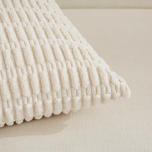 Fancy Homi Cream Lumbar Decorative Throw Pillow Covers 14x24 Inch - Image 4