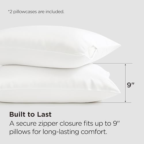 Bedsure Zipper Pillow Cases Queen Size from Rayon Derived from Bamboo - Image 4