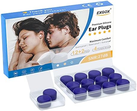 EXGOX 7 Pairs Silicone Ear Plugs by EXGOX