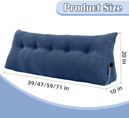 Large Triangular Headboard Wedge Bed Rest Reading Pillow Backrest Positioning - Image 2