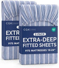 CGK Linens 2 Pack Extra Deep King Fitted Sheets by CGKUnlimited
