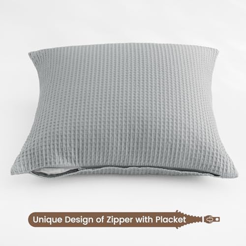 PHF 100% Cotton Waffle Weave Throw Pillow Cover, No Insert, 2 Pack Elegant Home - Image 5