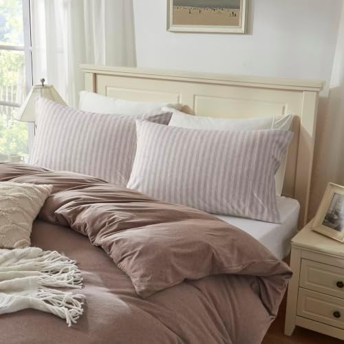 H Household 100% Jersey Cotton Pillowcase-Light Weight, Comfortable Super Soft - Image 2