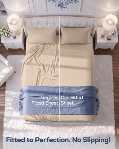 King Fitted Sheet, Ultra Soft Fits Up to 15 Inch Deep Pocket - Image 3