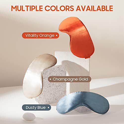 Sleep Mask, 100% Mulberry Silk, Vitality Orange - Image 6