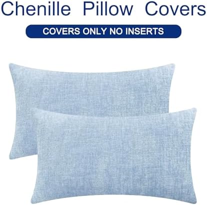 CaliTime Decorative Couch Throw Pillow Covers 26 X 16 Inches Baby Blue - Image 6