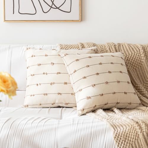 YEENAASY Boho Throw Pillow Covers 26x26 Set of 2 Farmhouse Pillow Cases - Image 6