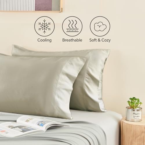 BEDELITE Cooling Pillow Cases Queen 2Pcs, Rayon Made from Bamboo - Image 4