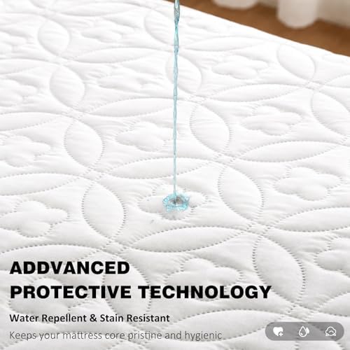 5-Sided Waterproof Mattress Protector, Noiseless Bedding Pad - Image 2