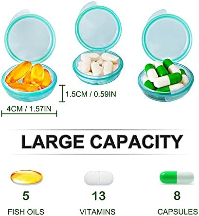 UHOUSE Small Pill Box, Daily Mini Pill Organizer Portable - Image 6