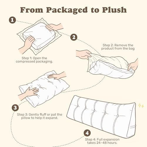 Deodar Headboard Pillow King, Wedge Pillows Headboard Triangle Reading - Image 6