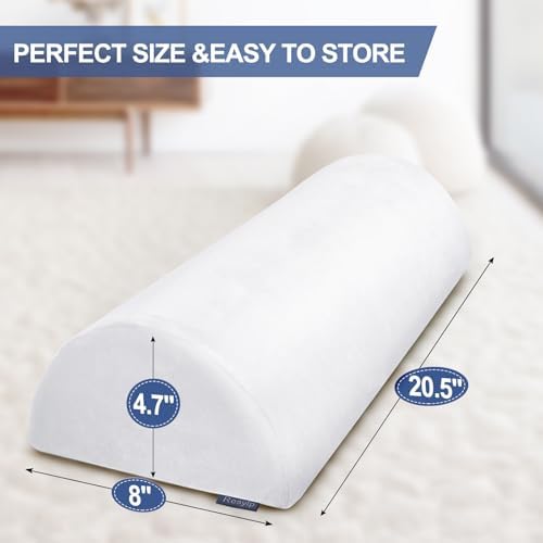 Knee Pillow for Back Sleeping, Memory Foam Bolster Pillow for Legs, Under Knee - Image 5