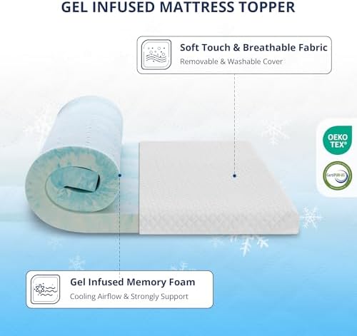 EGOHOME 3 Inch Calking Memory Foam Mattress Topper - Image 2