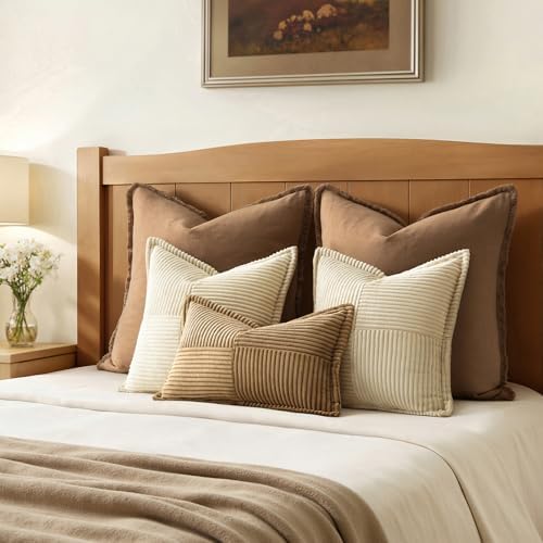 MIULEE Decorative Lumbar Throw Pillow Covers 12x20 Inch Cream 2 Pack - Image 6