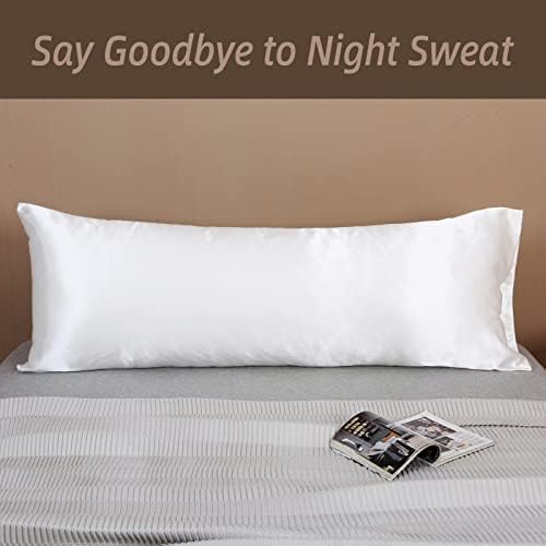 Satin Body Pillow Cover, 20x54 Inches Pillow Case Set of 1 - Image 3