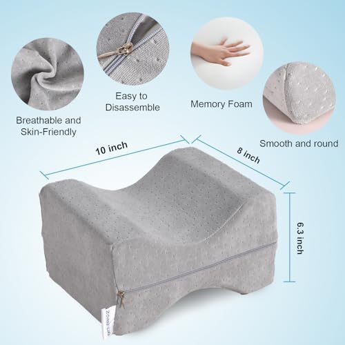Knee Pillow Cover with Zipper 10" x 8" x 6.4", Replacement Leg Pillow Case - Image 2