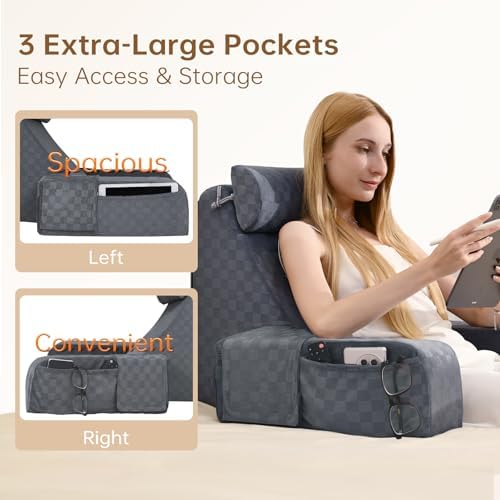 Vekkia 19'' Reading Pillow for Adults - Image 4