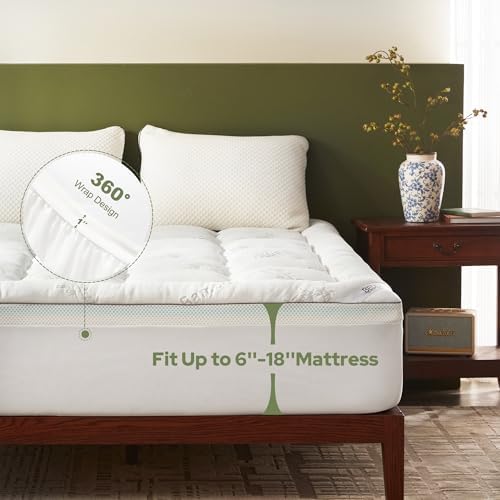 BEDLORE 4 Inch Dual Layer Memory Foam Mattress Topper King - Image 5