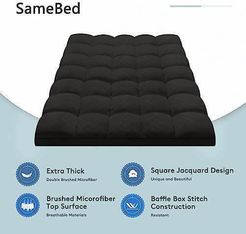 SameBed Mattress Topper King, Extra Thick Mattress Pad Cover - Image 2