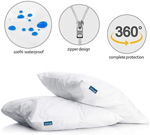 Waterproof Pillow Protector Zippered Standard Size Pillow Covers Protector - Image 2
