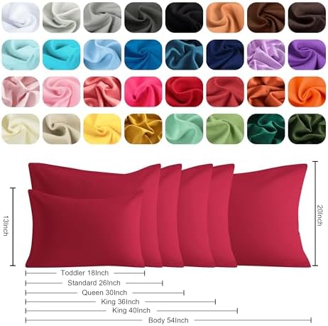 Queen Pillow Cases, 2 Pack, 20x30 in, Microfiber, Wine Red - Image 6