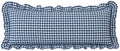 Gingham Lumbar Pillow Cover 36x14, Ruffle Trim, 1 Pack by Jilboo
