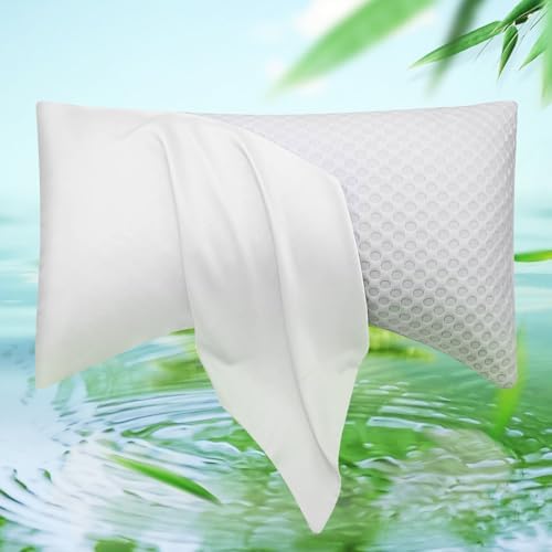 Cooling Side Sleeper Curved Pillow Case King 1 Pack 20 * 36 White by ELIBABA