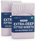 CGK Linens 2 Pack Extra Deep Queen Fitted Sheets by CGKUnlimited