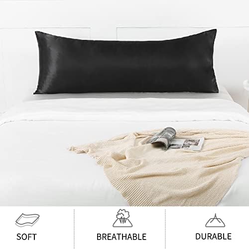 Satin Body Pillow Cover, 20x54 Inches Pillow Case Set of 1 - Image 3