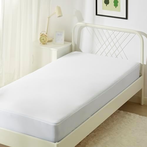 Amazon Basics Waterproof Mattress Protector, Secure Elastic Fit, Protection by AmazonBasics