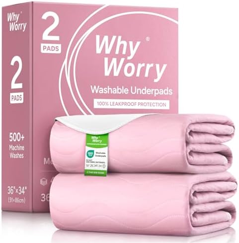 WhyWorry Washable Bed Pads for Adult Incontinence by WHYWORRY