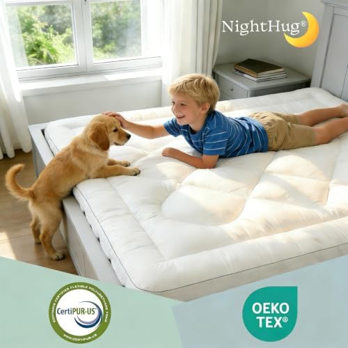 5 Inch Memory Foam Mattress Topper King, 2000 GSM Fill Pillow Top - Image 3