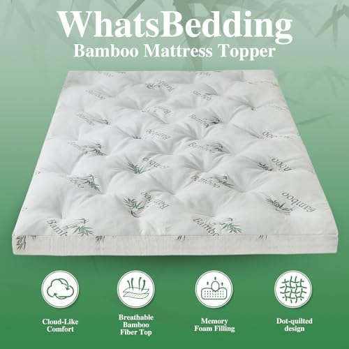 WhatsBedding 4 Inch Memory Foam Mattress Topper Full - Image 7