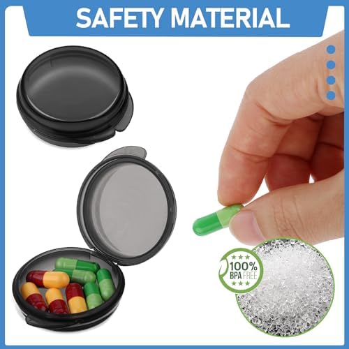WLLHYF 4 Pcs Mini Pill Organizer Small Pill Box Cute Portable Pill Case - Image 5