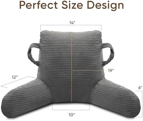 Reading Pillow for Sitting in Bed Adult, Memory Foam - Image 3