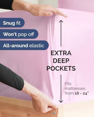 CGK Linens 2 Pack Extra Deep Twin Fitted Sheets - Image 2