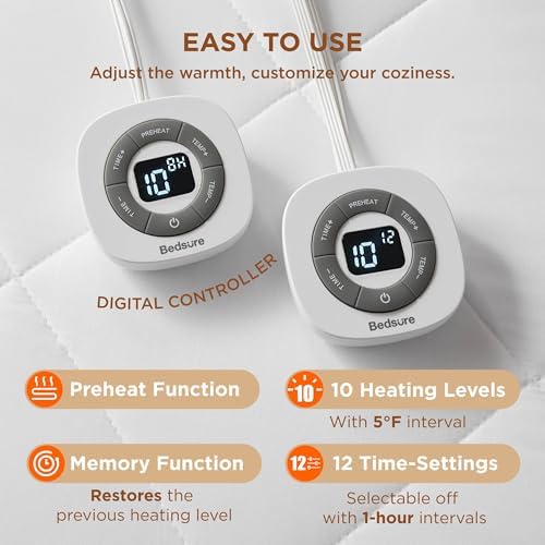 Bedsure Heated Mattress Pad King, Bed Warmer - Image 3