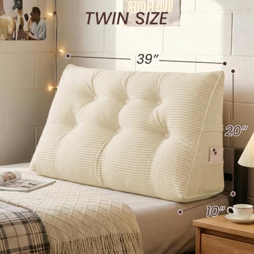 Sasttie Headboard Pillow Twin/Twin XL, Bed Wedge Pillow Headboard - Image 2
