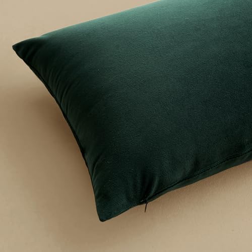 MIULEE Velvet Throw Pillow Covers 22x22 Inch Pack of 2 Army Green - Image 6
