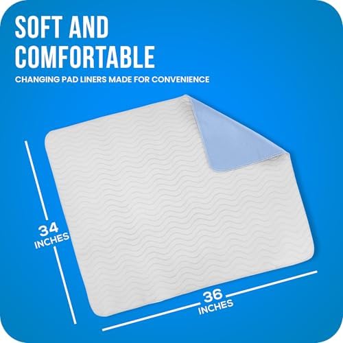 4 Pack Washable Pee Pads for Dogs 34" x 36", Waterproof Dog Training Pads - Image 3