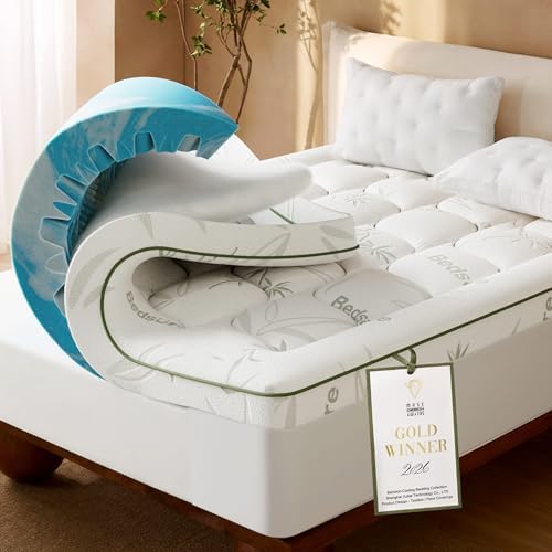 Bedsure 2-in-1 Mattress Topper, 5 Inch King Size Memory Foam Mattress Topper by BEDSURE