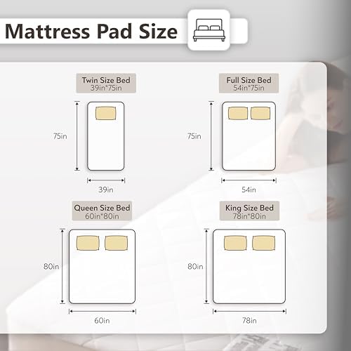 Wapaneus Heated Mattress Pad King Size 10 Heat Settings & Dual Control - Image 7