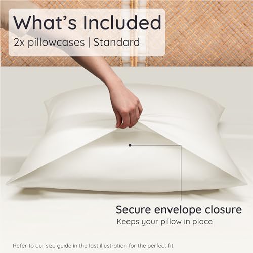 Bambaw 100% Viscose Derived from Bamboo Pillowcase Standard Size – Set of 2 - Image 2