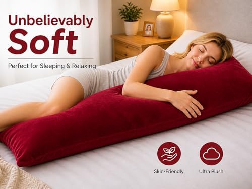 EVOLIVE Micromink Body Pillow Cover 21"x54", Zipper Closure - Image 3