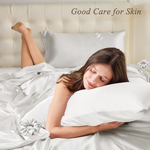 Vielit Queen Satin Pillowcase for Hair 4 Pack, Similar to Silk Pillow Cases - Image 2