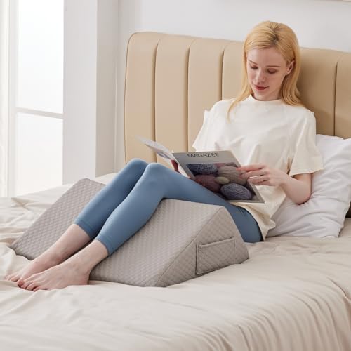 Ruqmuis Knee Pillow for Back Sleeping, 8” Knee Wedge Pillow to Elevate Knee - Image 5